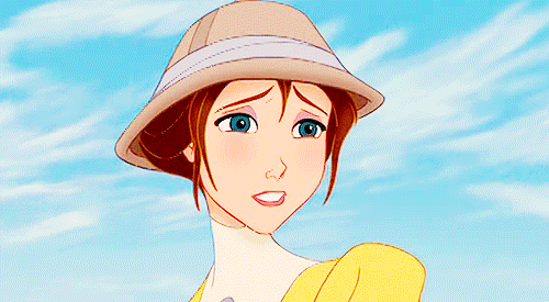 Jane from Tarzan in a pith hat. 